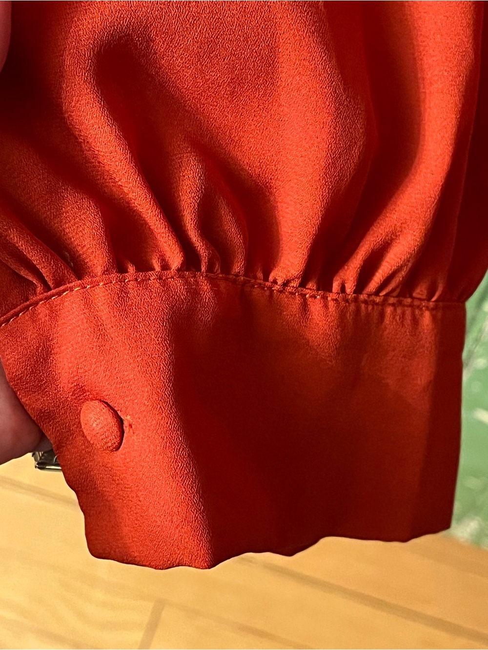 ModCloth Blouse Rust Color Ruffle Collar Plus Size 3X - Picture 3 of 8
